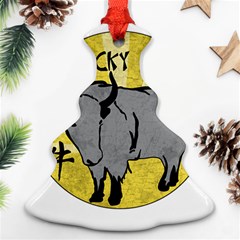 Chinese New Year ¨c Year Of The Ox Christmas Tree Ornament (two Sides)