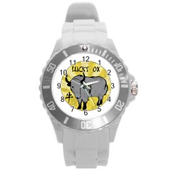 Chinese New Year ¨c Year Of The Ox Round Plastic Sport Watch (l) by Valentinaart