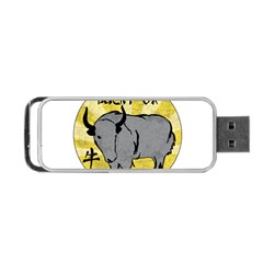 Chinese New Year ¨c Year Of The Ox Portable Usb Flash (one Side) by Valentinaart