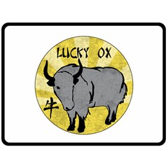 Chinese New Year ¨c Year Of The Ox Double Sided Fleece Blanket (large)  by Valentinaart