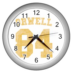 Orwell 84 Wall Clock (silver) by Valentinaart