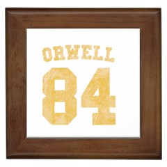 Orwell 84 Framed Tile by Valentinaart