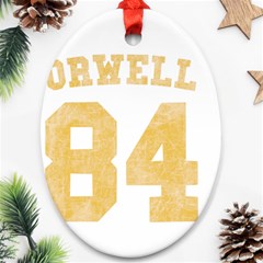 Orwell 84 Ornament (oval) by Valentinaart