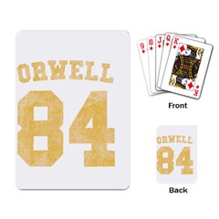 Orwell 84 Playing Cards Single Design (rectangle) by Valentinaart