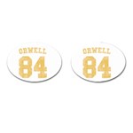 Orwell 84 Cufflinks (Oval) Front(Pair)