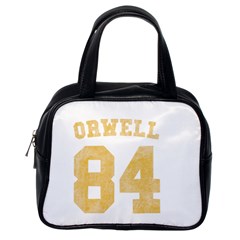 Orwell 84 Classic Handbag (one Side) by Valentinaart