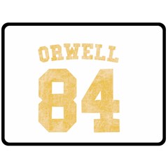 Orwell 84 Fleece Blanket (large)  by Valentinaart