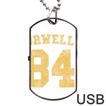 Orwell 84 Dog Tag USB Flash (One Side) Front