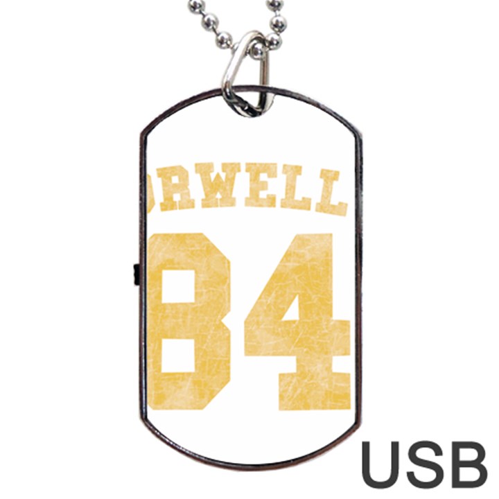 Orwell 84 Dog Tag USB Flash (One Side)