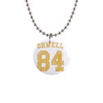 Orwell 84 1  Button Necklace Front