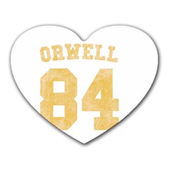 Orwell 84 Heart Mousepads by Valentinaart