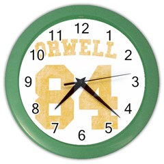 Orwell 84 Color Wall Clock by Valentinaart