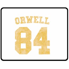 Orwell 84 Double Sided Fleece Blanket (medium)  by Valentinaart