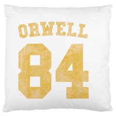 Orwell 84 Large Cushion Case (two Sides) by Valentinaart