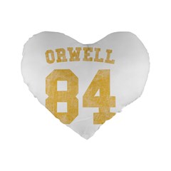 Orwell 84 Standard 16  Premium Flano Heart Shape Cushions