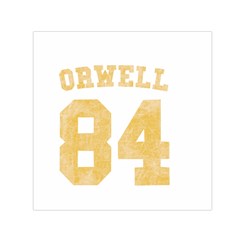 Orwell 84 Small Satin Scarf (square) by Valentinaart