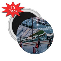 Crowded Urban Scene, Osaka Japan 2 25  Magnets (10 Pack)  by dflcprintsclothing