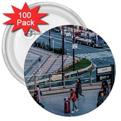 Crowded Urban Scene, Osaka Japan 3  Buttons (100 Pack)  by dflcprintsclothing