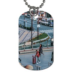 Crowded Urban Scene, Osaka Japan Dog Tag (one Side)