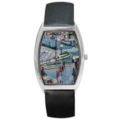 Crowded Urban Scene, Osaka Japan Barrel Style Metal Watch by dflcprintsclothing