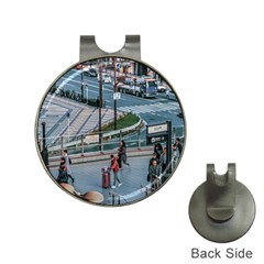 Crowded Urban Scene, Osaka Japan Hat Clips With Golf Markers by dflcprintsclothing