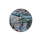 Crowded Urban Scene, Osaka Japan Hat Clip Ball Marker (4 pack) Front