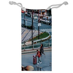 Crowded Urban Scene, Osaka Japan Jewelry Bag by dflcprintsclothing