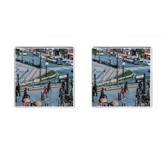 Crowded Urban Scene, Osaka Japan Cufflinks (square) by dflcprintsclothing