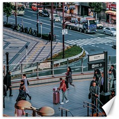 Crowded Urban Scene, Osaka Japan Canvas 12  X 12  by dflcprintsclothing