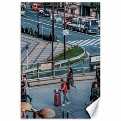 Crowded Urban Scene, Osaka Japan Canvas 12  X 18  by dflcprintsclothing