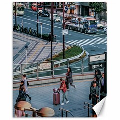 Crowded Urban Scene, Osaka Japan Canvas 11  X 14  by dflcprintsclothing