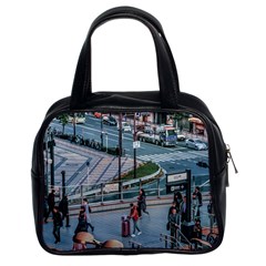 Crowded Urban Scene, Osaka Japan Classic Handbag (two Sides) by dflcprintsclothing