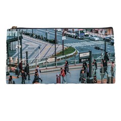 Crowded Urban Scene, Osaka Japan Pencil Case by dflcprintsclothing