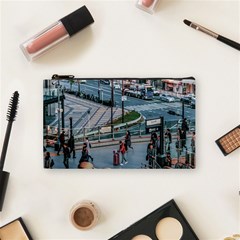 Crowded Urban Scene, Osaka Japan Cosmetic Bag (small) by dflcprintsclothing