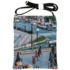 Crowded Urban Scene, Osaka Japan Shoulder Sling Bag by dflcprintsclothing