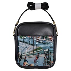 Crowded Urban Scene, Osaka Japan Girls Sling Bag by dflcprintsclothing