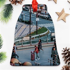 Crowded Urban Scene, Osaka Japan Bell Ornament (two Sides) by dflcprintsclothing