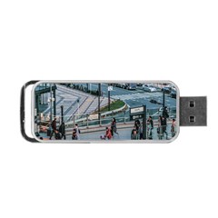 Crowded Urban Scene, Osaka Japan Portable Usb Flash (one Side) by dflcprintsclothing