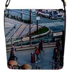 Crowded Urban Scene, Osaka Japan Flap Closure Messenger Bag (s) by dflcprintsclothing