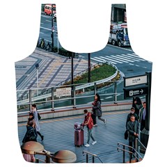 Crowded Urban Scene, Osaka Japan Full Print Recycle Bag (xl) by dflcprintsclothing