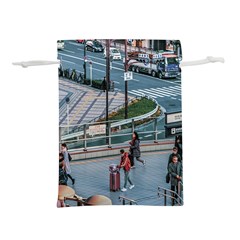 Crowded Urban Scene, Osaka Japan Lightweight Drawstring Pouch (l) by dflcprintsclothing