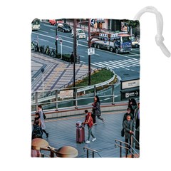 Crowded Urban Scene, Osaka Japan Drawstring Pouch (5xl) by dflcprintsclothing