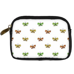 Butterfly Cartoon Drawing Motif  Pattern Digital Camera Leather Case