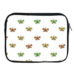 Butterfly Cartoon Drawing Motif  Pattern Apple Ipad 2/3/4 Zipper Cases