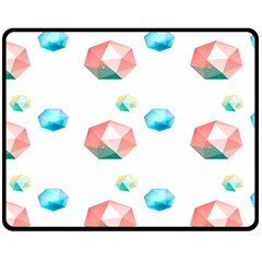 Diamonds Double Sided Fleece Blanket (medium)  by Sparkle