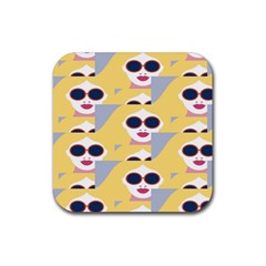 Fashion Faces Rubber Coaster (Square) 