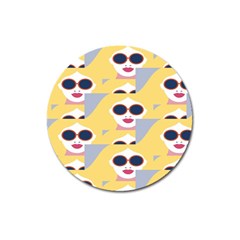 Fashion Faces Magnet 3  (Round)