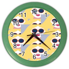 Fashion Faces Color Wall Clock