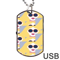 Fashion Faces Dog Tag Usb Flash (one Side) by Sparkle