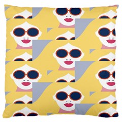 Fashion Faces Large Cushion Case (One Side)